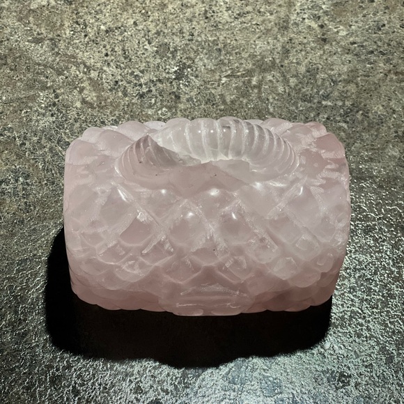 Rose Quartz Crystal Handbag Purse CC GG Quilted Chain PINK Paperweight - Picture 7 of 8